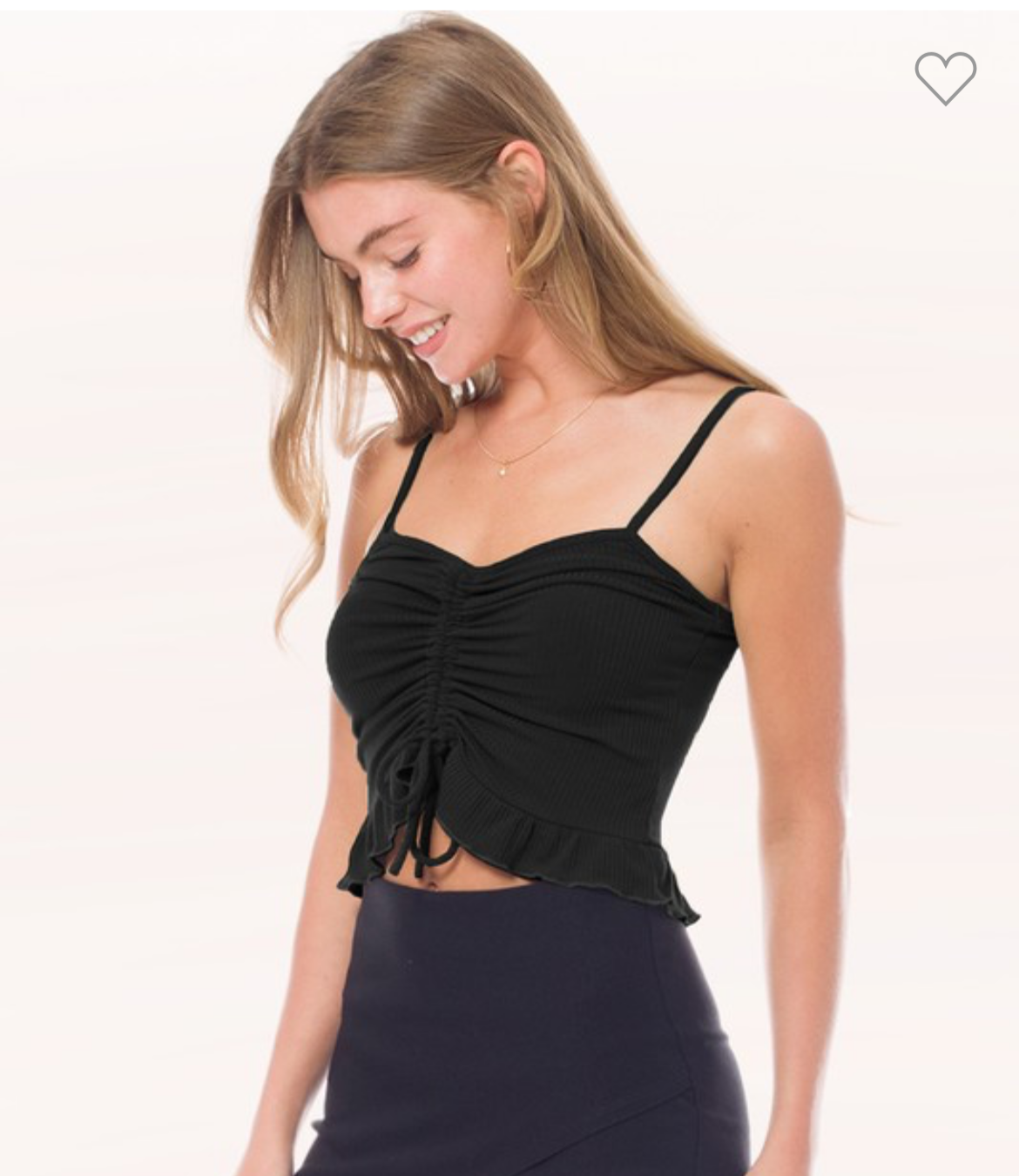 Drawstring Crop Top
