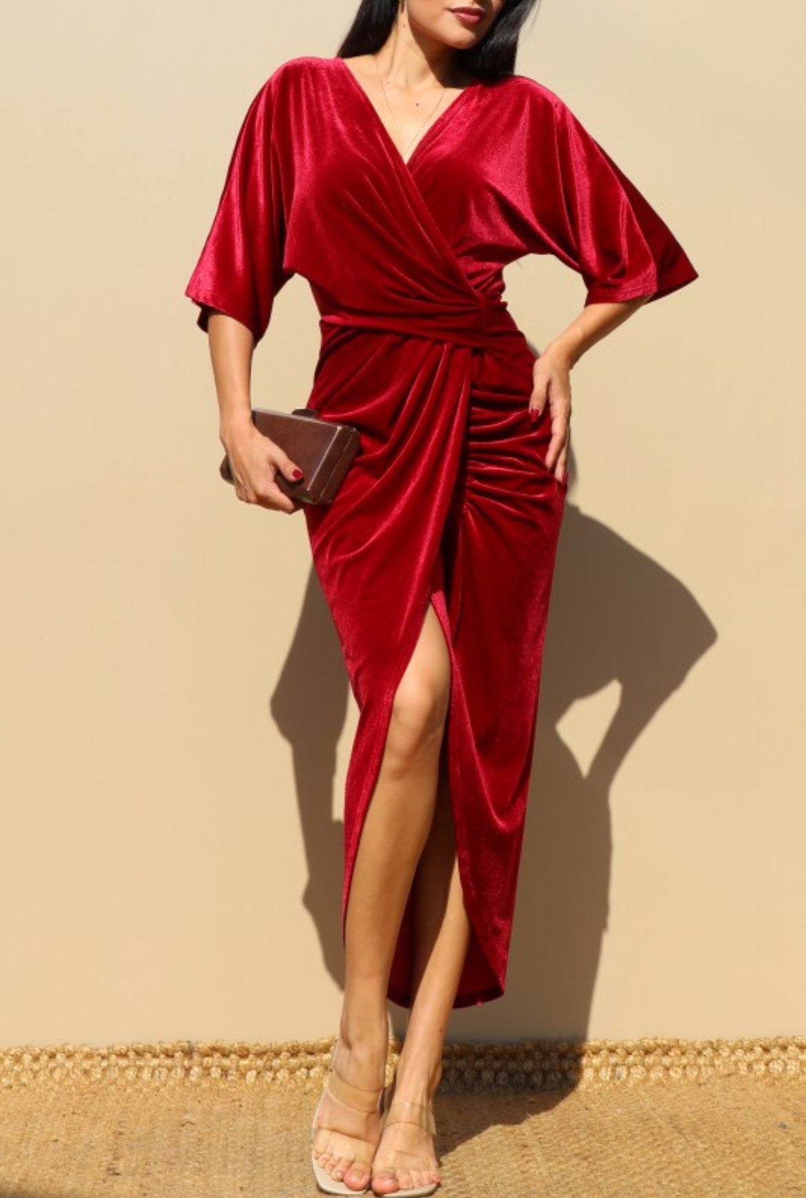 Velvet Wrap Dress