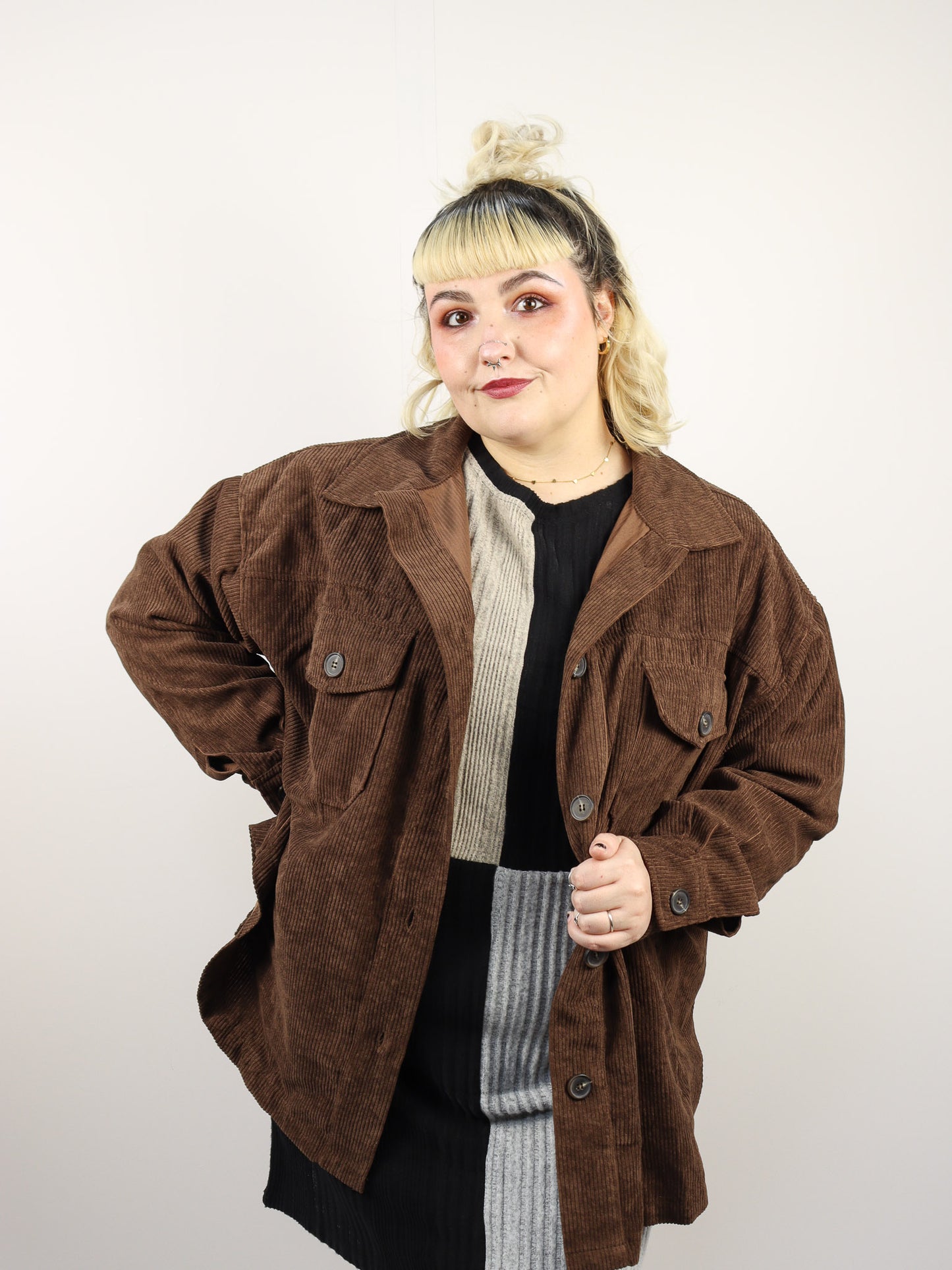 Brown Corduroy Shacket