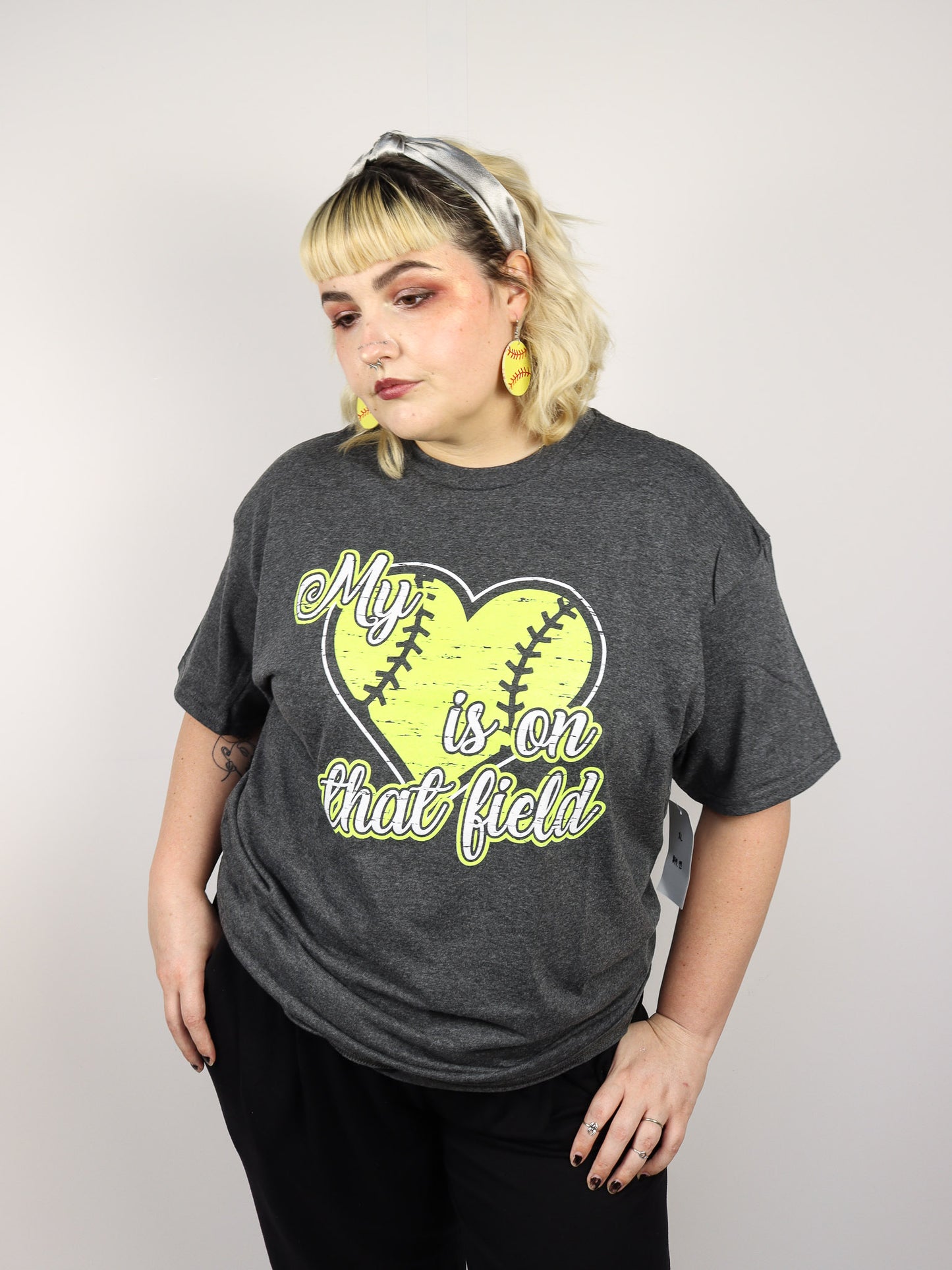 My Heart is on that Field Softball Tee