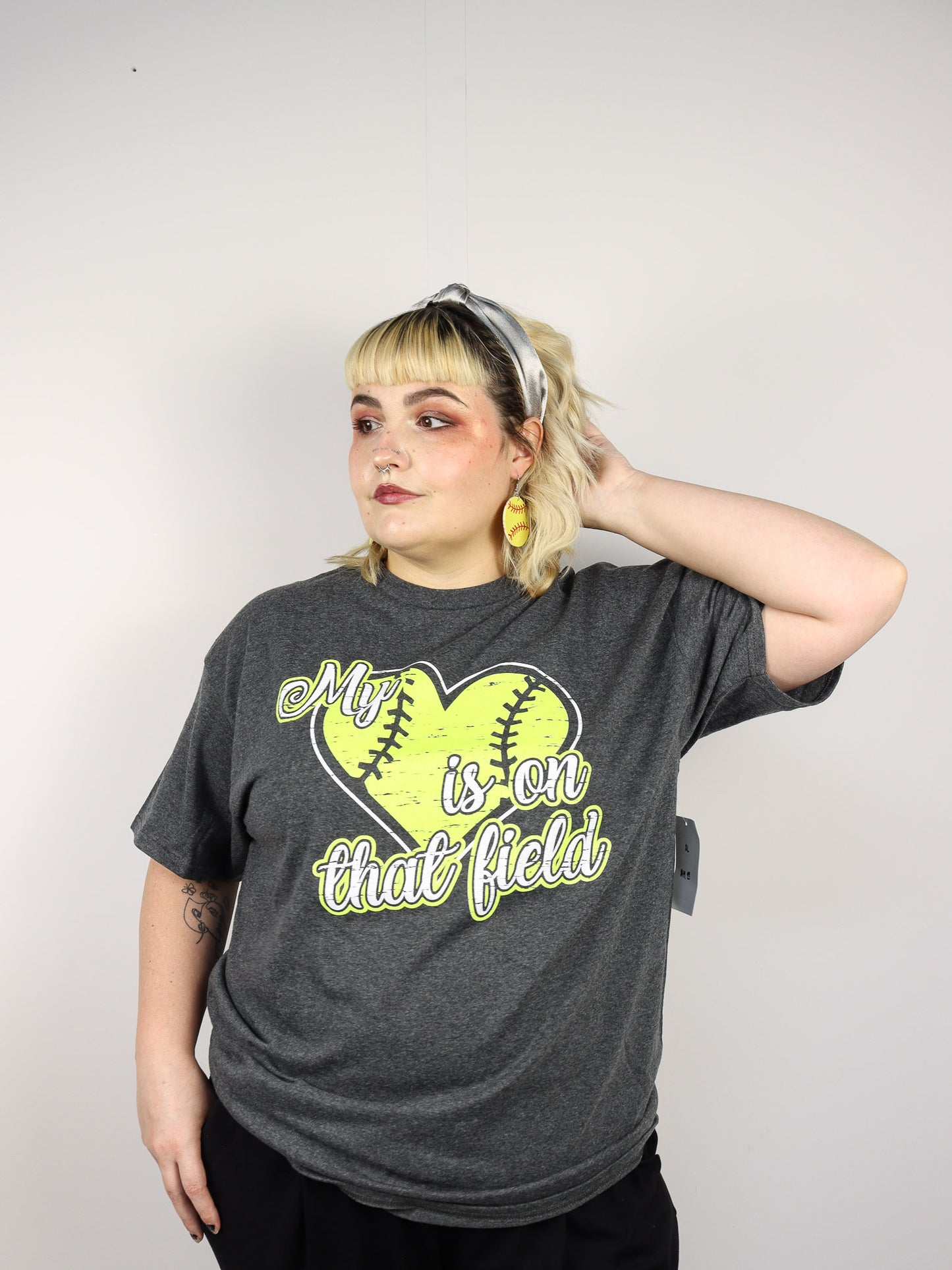My Heart is on that Field Softball Tee