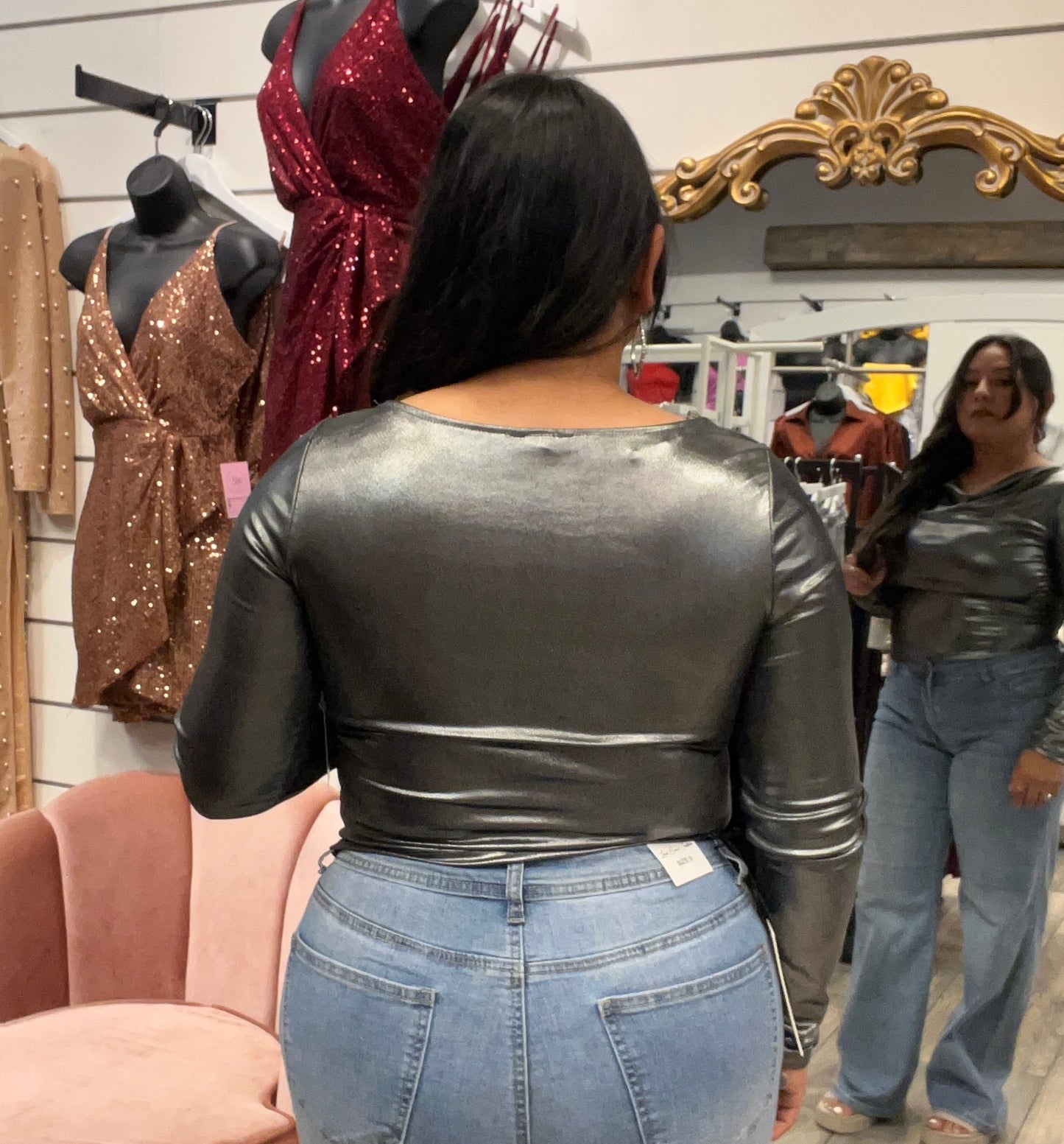 Metallic Angie Top