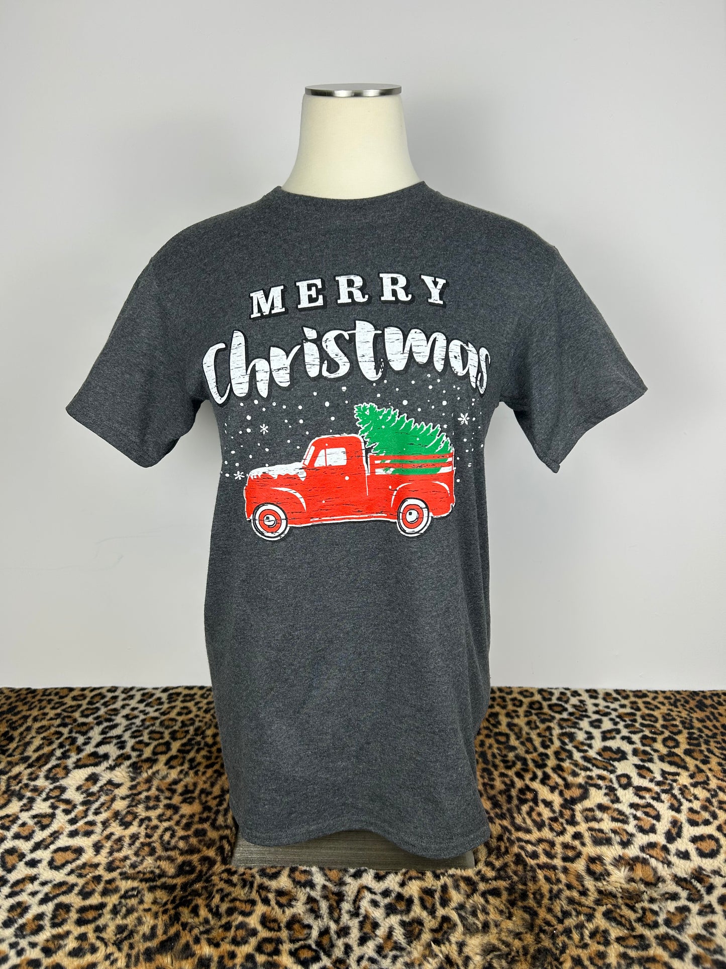 Unisex Merry Christmas Red Truck T-shirt