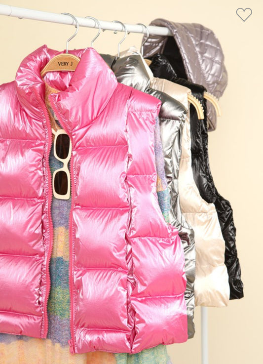 Pink Puffer Vest