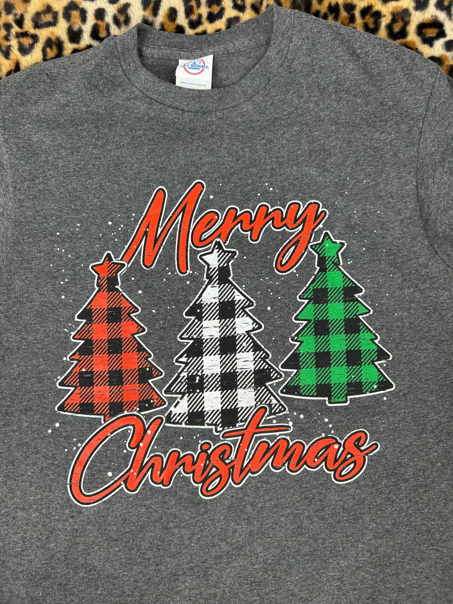 Merry Christmas Plaid Tree T-shirt