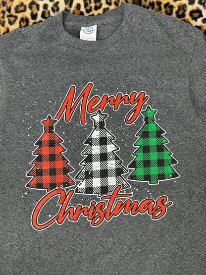 Merry Christmas Plaid Tree T-shirt