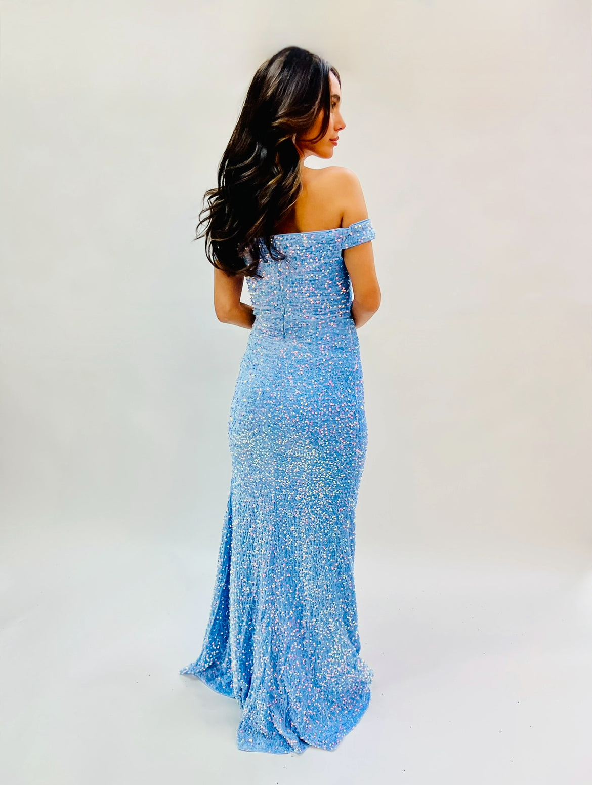 FSWD0012-M Sequin Off The Shoulder Gown
