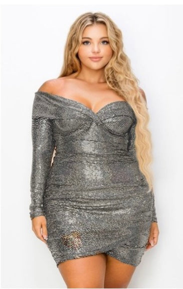 Plus Holo Sparkle Dress