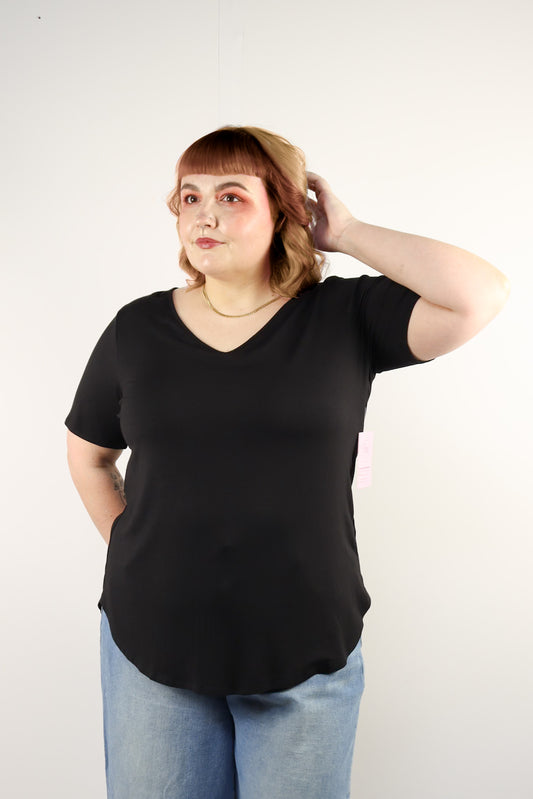 Plus Black Casual Tee