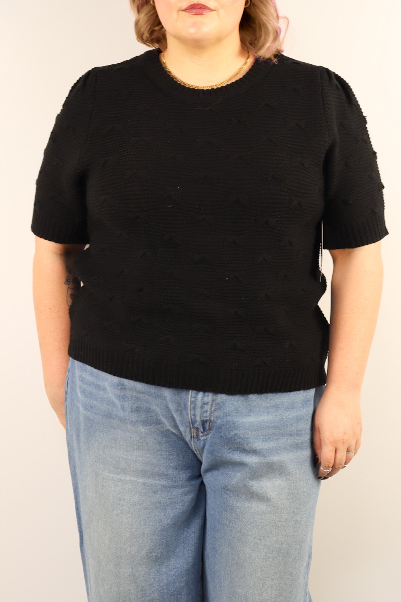 Plus Black Knit Shirt