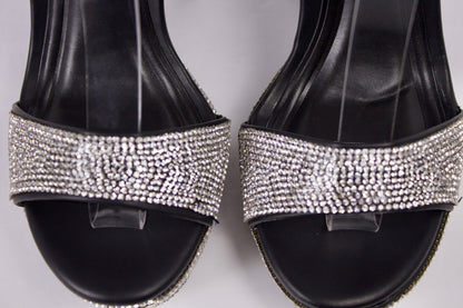 GLAM BABE BLACK/CLR RHINESTONE LIGHTING-60XX HEELS