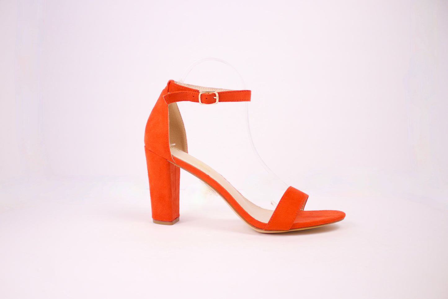 RED/ORANGE TALLA-1 SUEDE HEELS