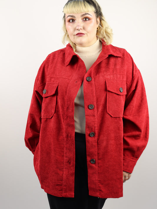 Red Corduroy Shacket