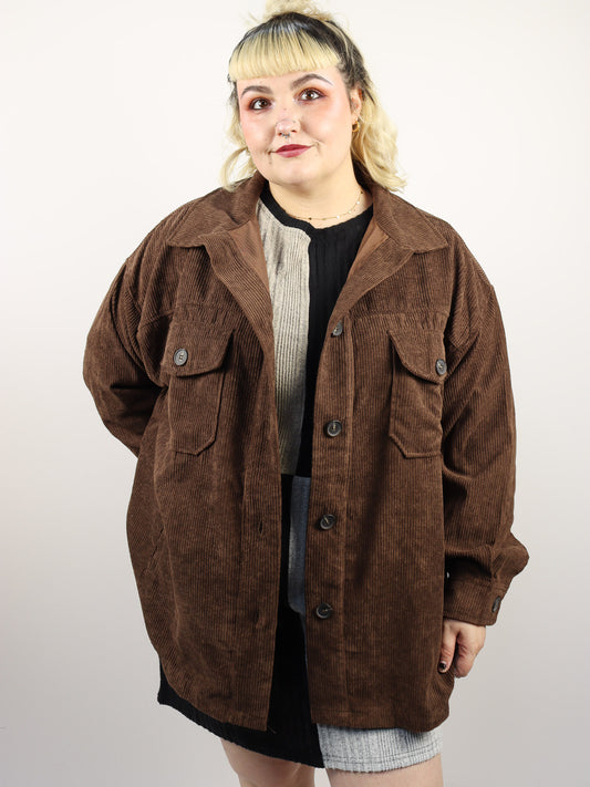 Brown Corduroy Shacket