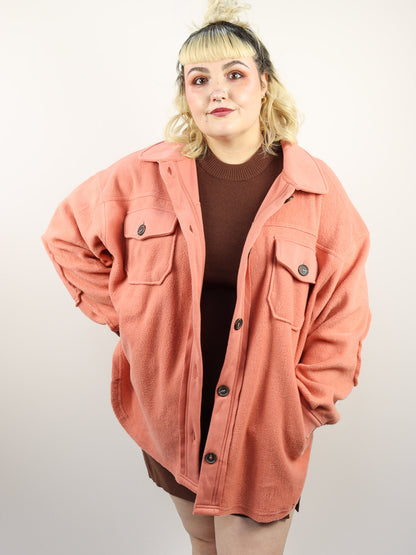 Pink Fleece Shacket