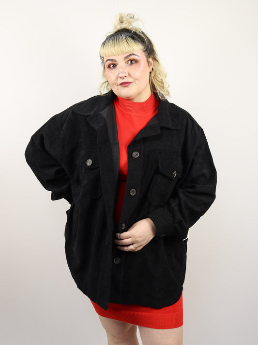 Black Corduroy Shacket