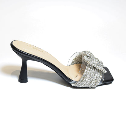 Qupid Jaylove-34 Clear/Black Heels