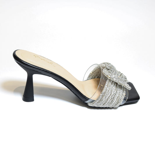 Qupid Jaylove-34 Clear/Black Heels