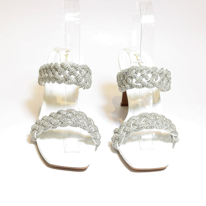 Qupid Kaylee-109 White/Clr Heels