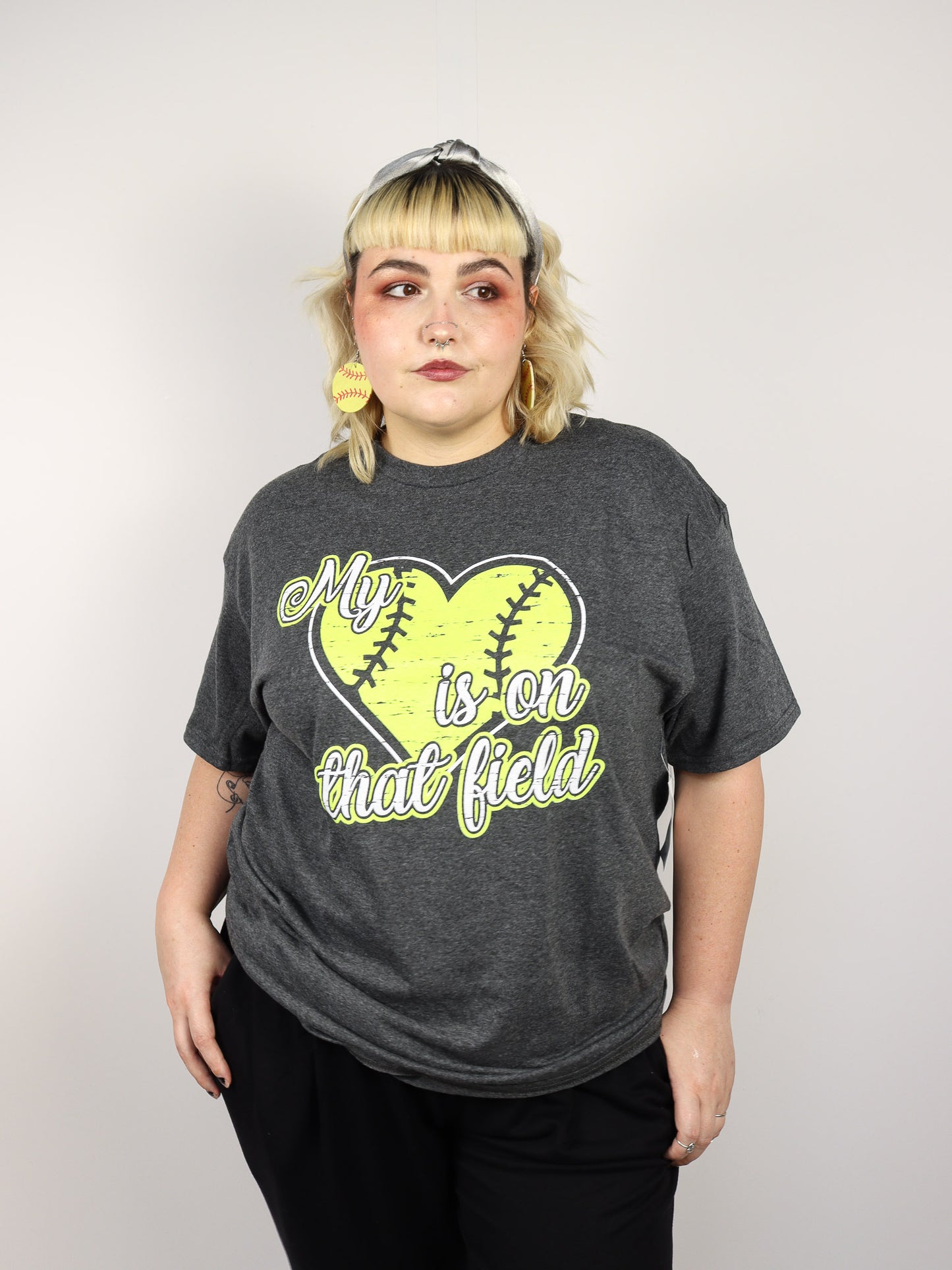 My Heart is on that Field Softball Tee