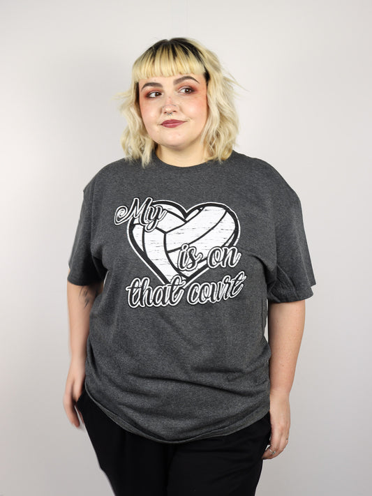 My Heart is on that Court Volleyball Tee