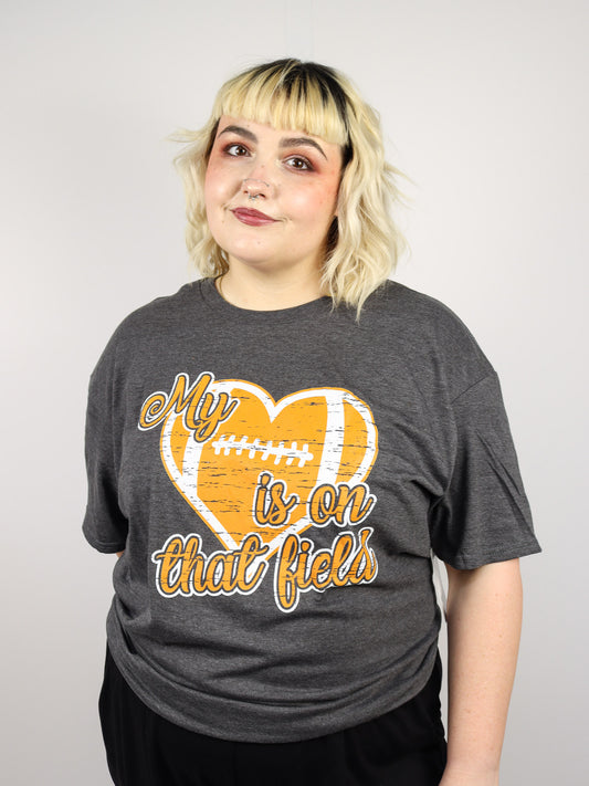 My Heart is on that Field Football Tee