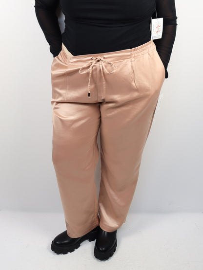 Plus Blush Satin Pants