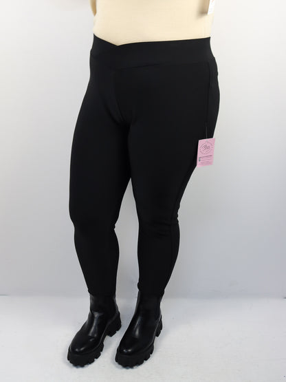 Black Plus Size Tummy Control Leggings