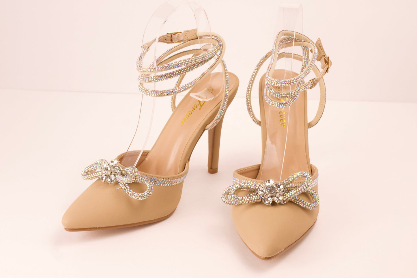 Taupe Nub Pointy heels KNOT-40