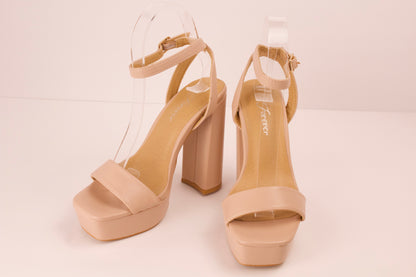 NUDE PU HIGH HEELS JOURNEE-22