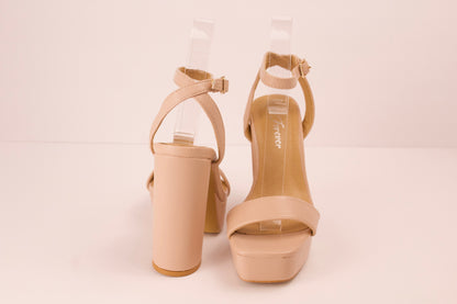 NUDE PU HIGH HEELS JOURNEE-22