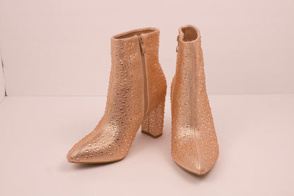 BLING FASHION ROSE GOLD RHINESTONE BOOT BRAZIL-8