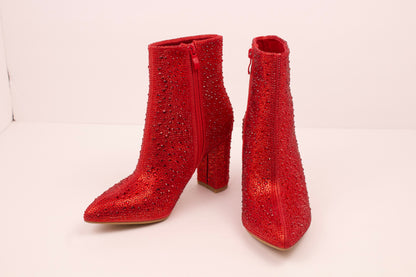 BLING FASHION RED RHINESTONE BOOT BRAZIL-8