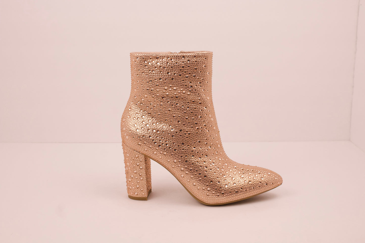 BLING FASHION ROSE GOLD RHINESTONE BOOT BRAZIL-8