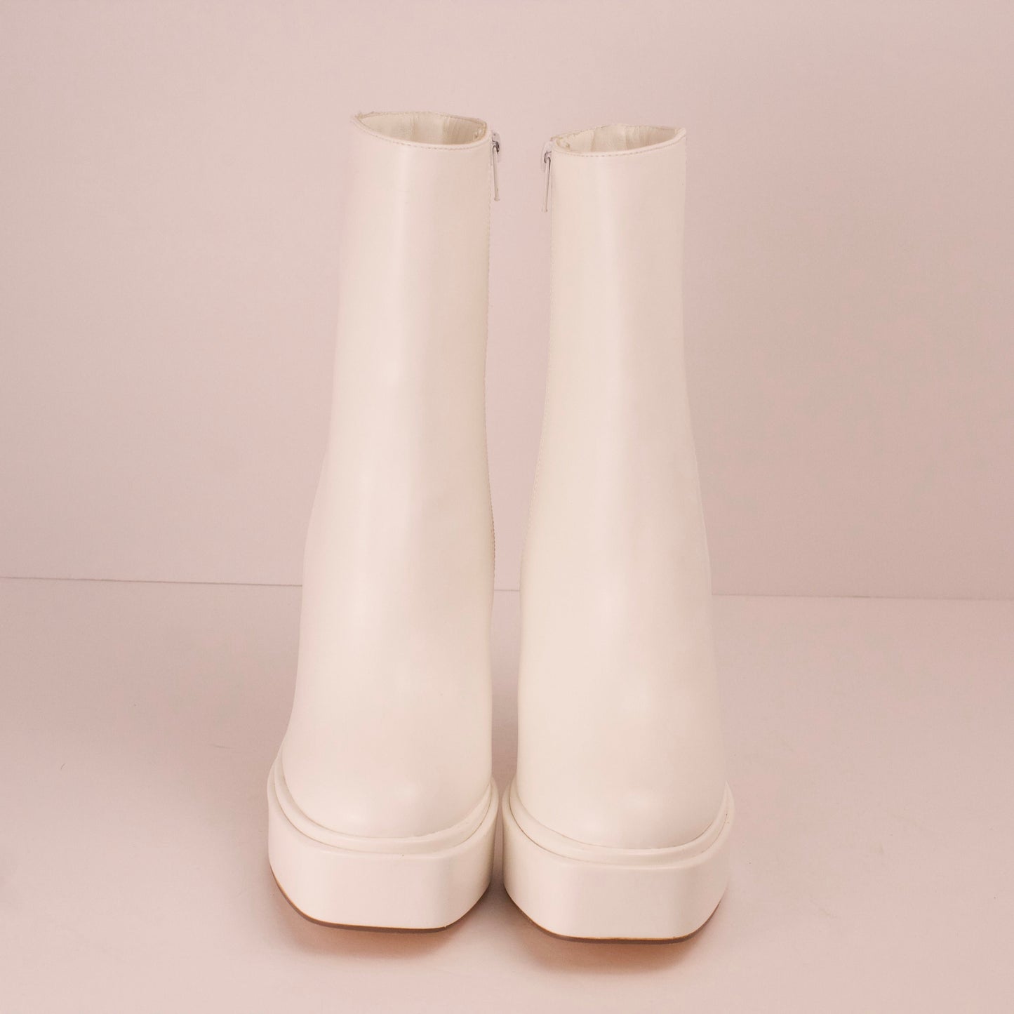 SARIYA-1 WHITE PLATFORM BOOTS