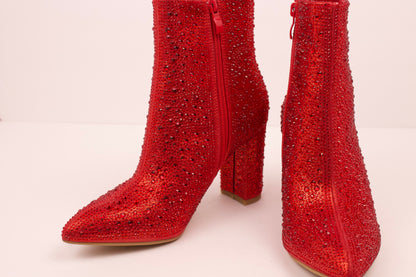 BLING FASHION RED RHINESTONE BOOT BRAZIL-8