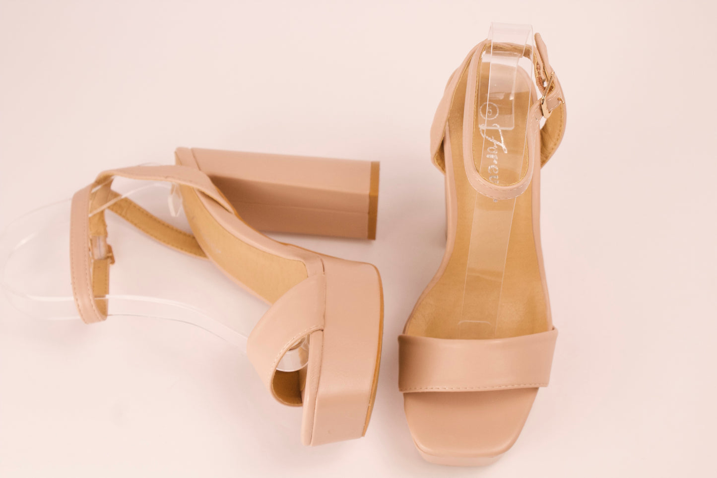 NUDE PU HIGH HEELS JOURNEE-22