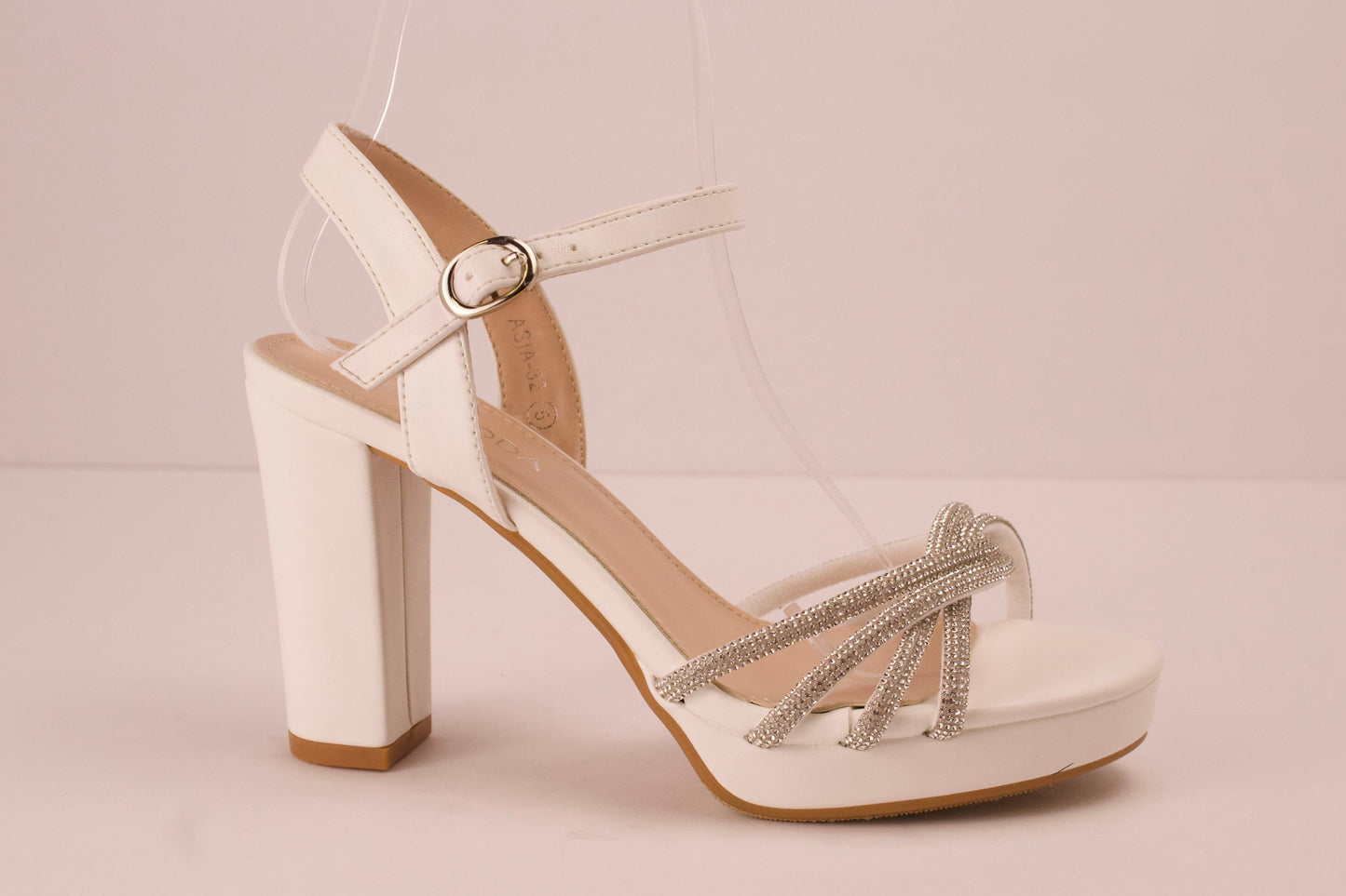 ASIA-32 WHITE/PU Silver Heels