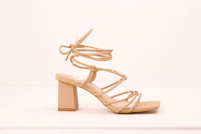 POPULAR MOCHA-888 TAUPE WRAP UP HEELS