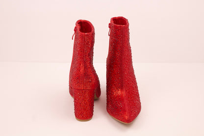 BLING FASHION RED RHINESTONE BOOT BRAZIL-8